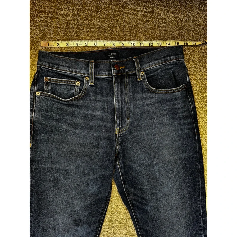 J.Crew Flex Jeans Mens W30 L30 Straight Leg Dark Wash Indigo Denim Classic Fit